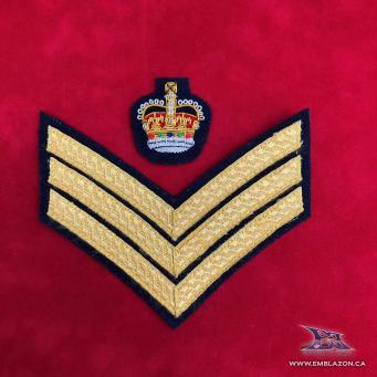 EE-104-I - Sergeant Rank - Gold on Blue - Issue Size | RCMP NCO Dress ...